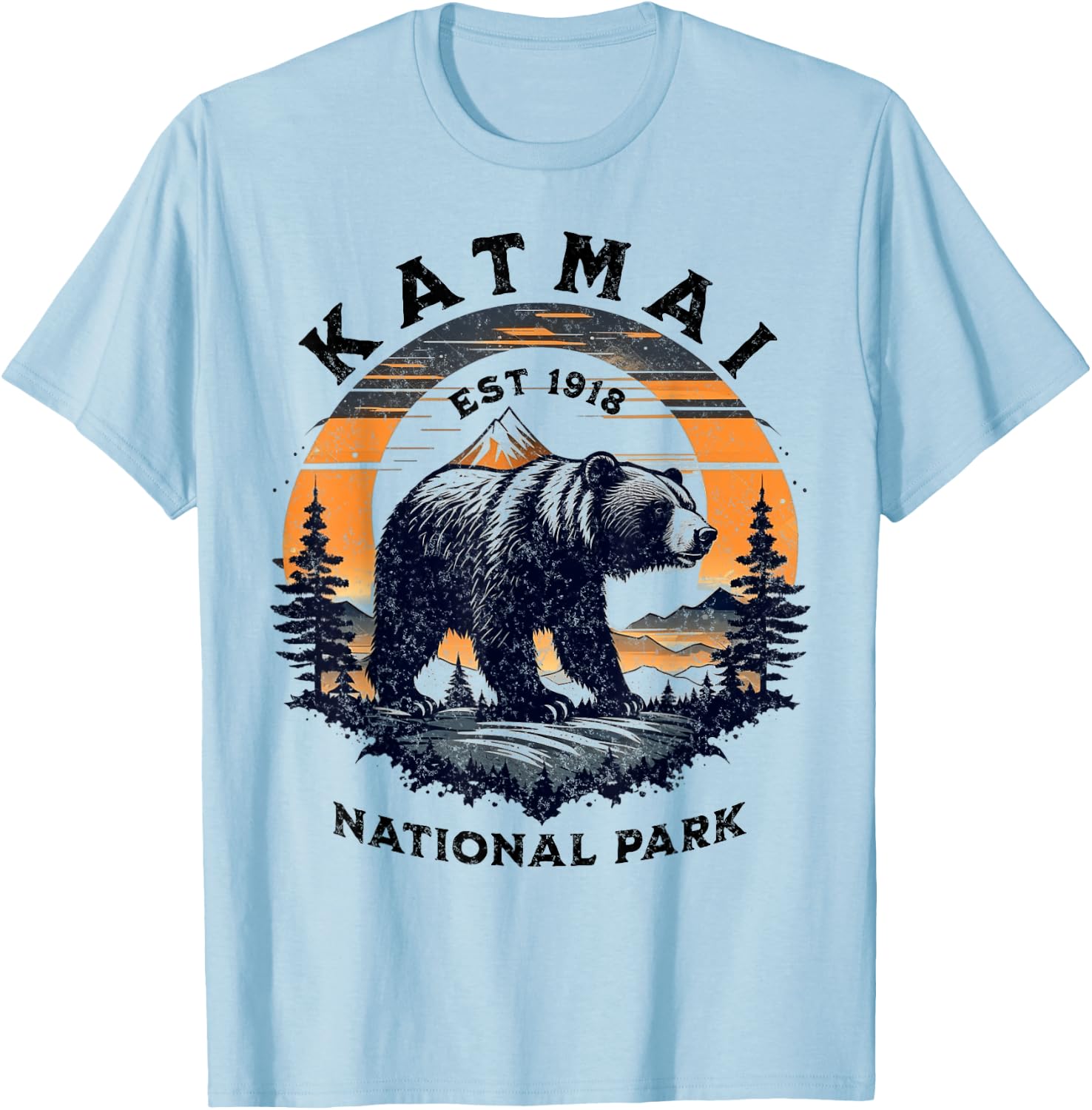 Katmai National Park T-Shirt - T-Shirt | Light Blue