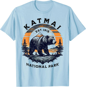 Katmai National Park T-Shirt - T-Shirt | Light Blue