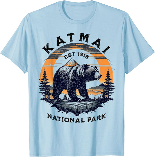 Katmai National Park T-Shirt - T-Shirt | Light Blue