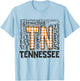 Tennessee State Flag Orange Plaid TN T-Shirt - T-Shirt | Light Blue