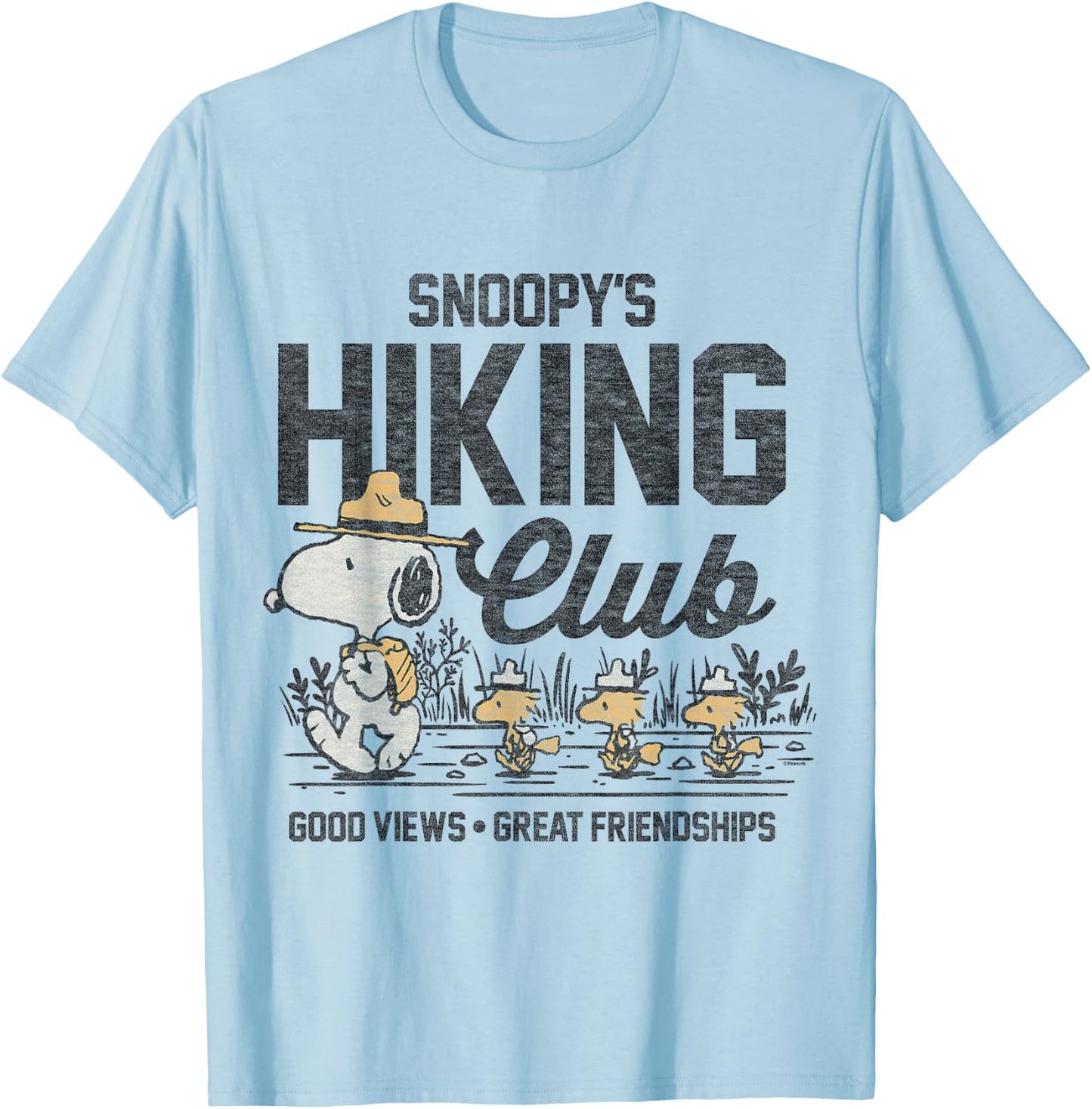 Peanuts - Snoopy's Hiking Club T-Shirt - T-Shirt | Light Blue