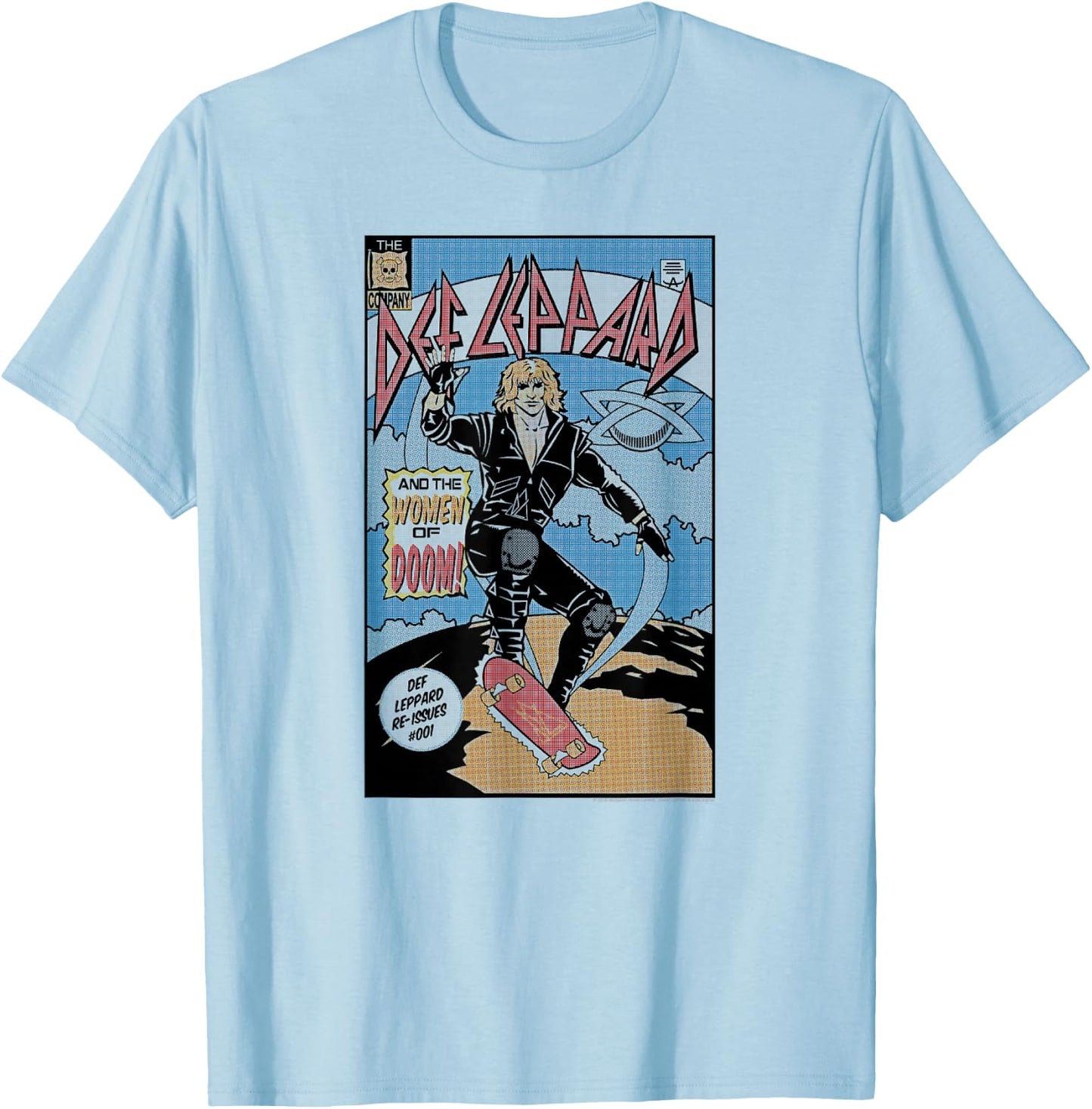 Def Leppard - Comic T-Shirt - T-Shirt | Light Blue