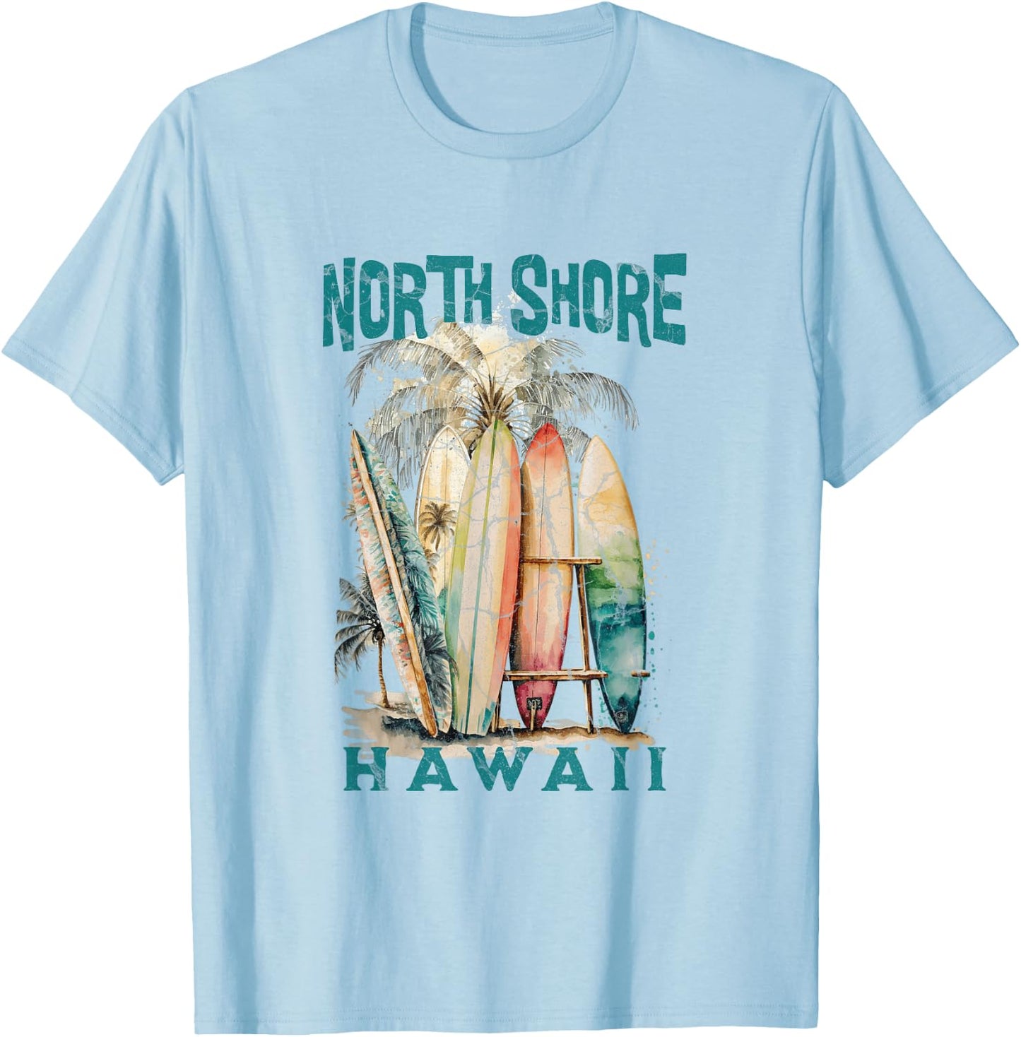North Shore Hawaii T-Shirt - T-Shirt | Light Blue