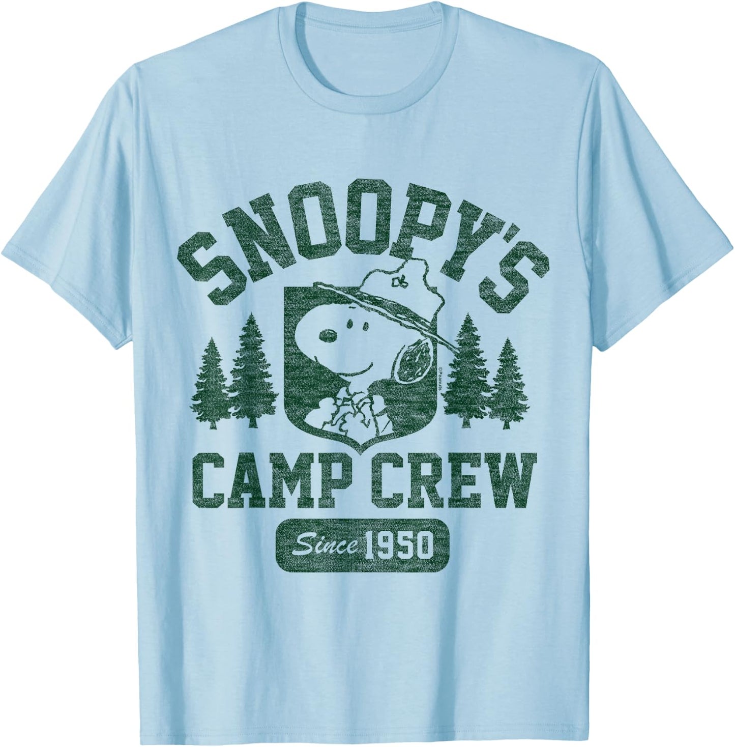 Peanuts - Snoopy's Camp Crew T-Shirt - T-Shirt | Light Blue