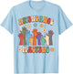 Attendance Matters Funny Attendance School Secretary Groovy T-Shirt - T-Shirt | Light Blue