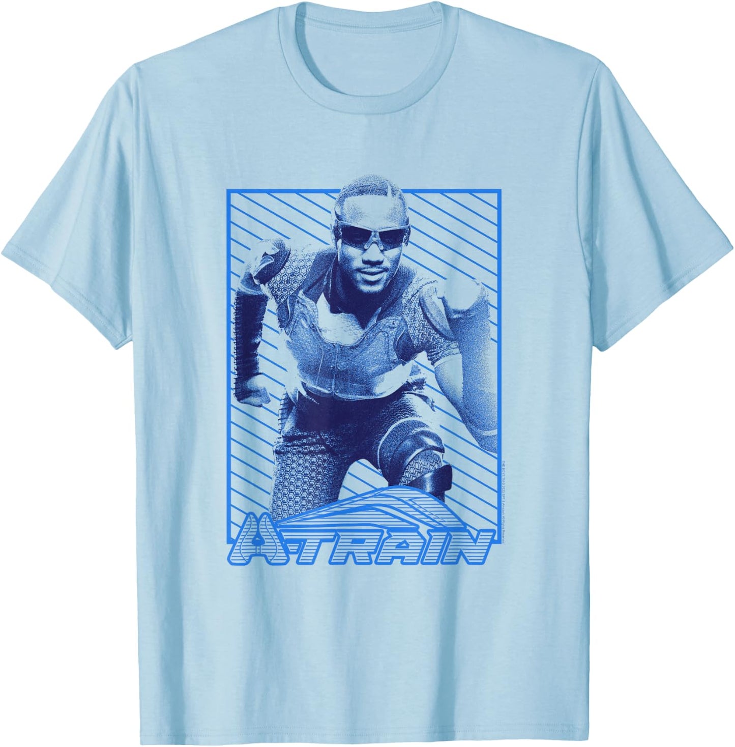 The Boys A-Train Supe Character Pose T-Shirt - T-Shirt | Light Blue