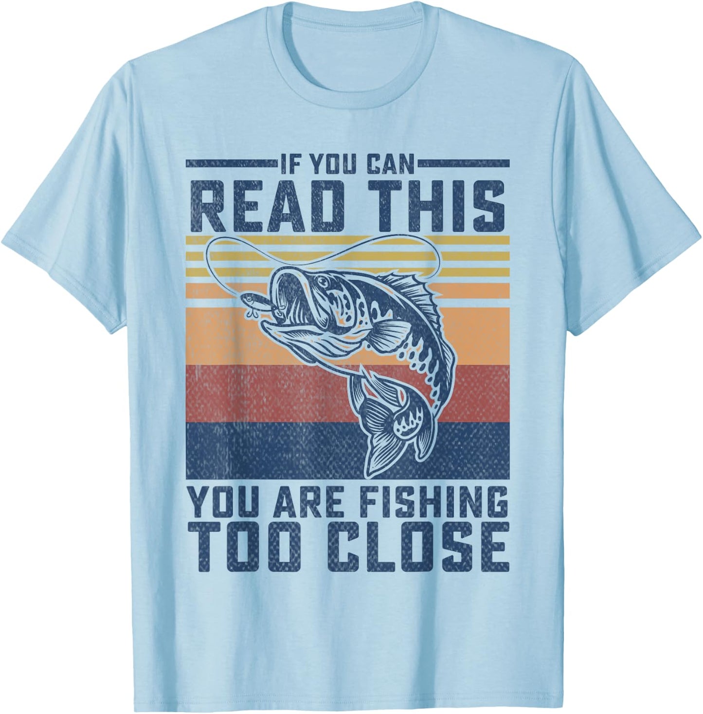 Funny Fishing Bass Fish Fisherman Gifts for Boys Kids Men T-Shirt - T-Shirt | Light Blue