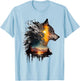 Wolf animal lovers, animal wolf T-Shirt - T-Shirt | Light Blue