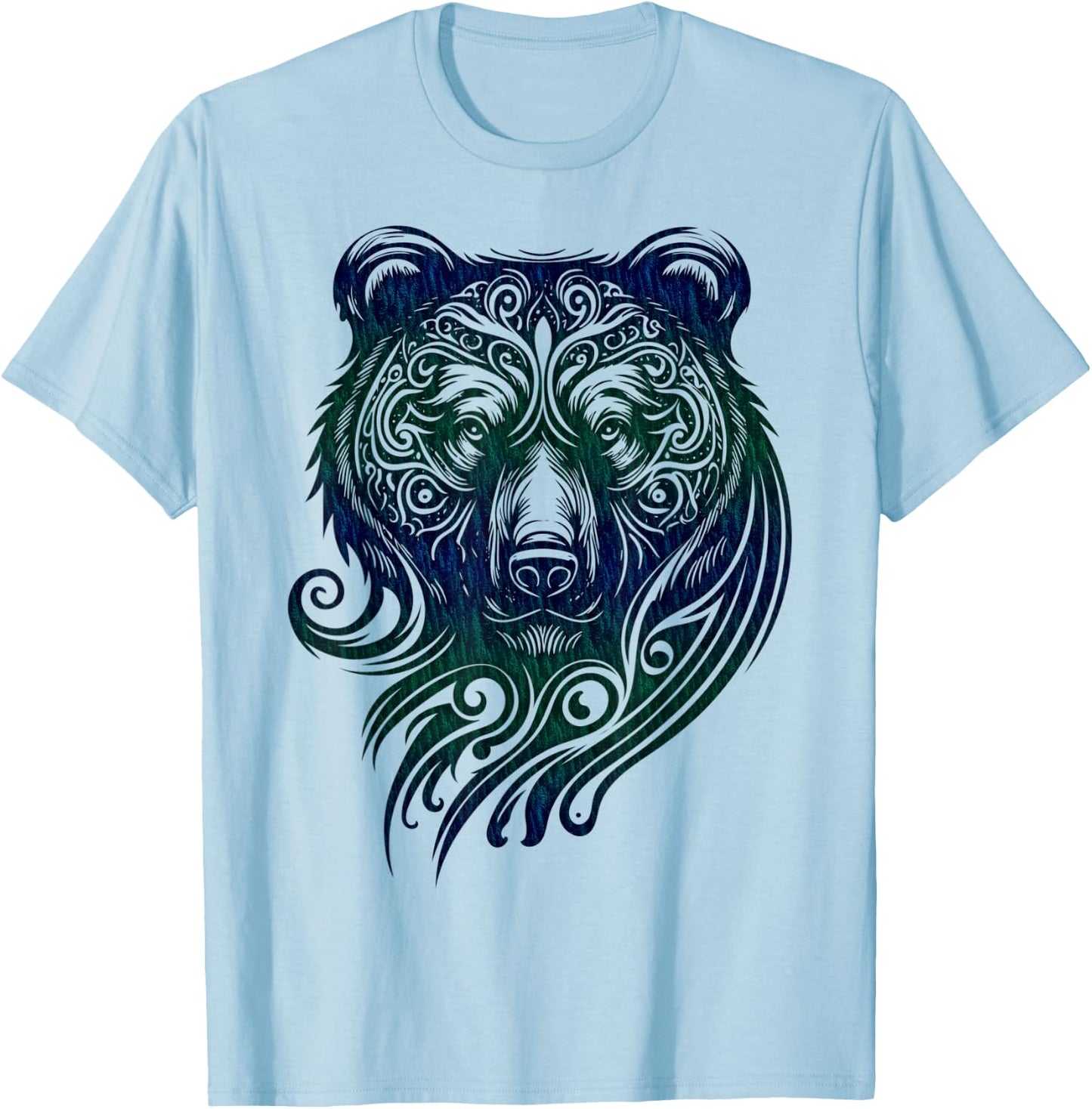 Bear Grizzly Nordic Indian Celtic Mythology Wild Animal Fan T-Shirt - T-Shirt | Light Blue