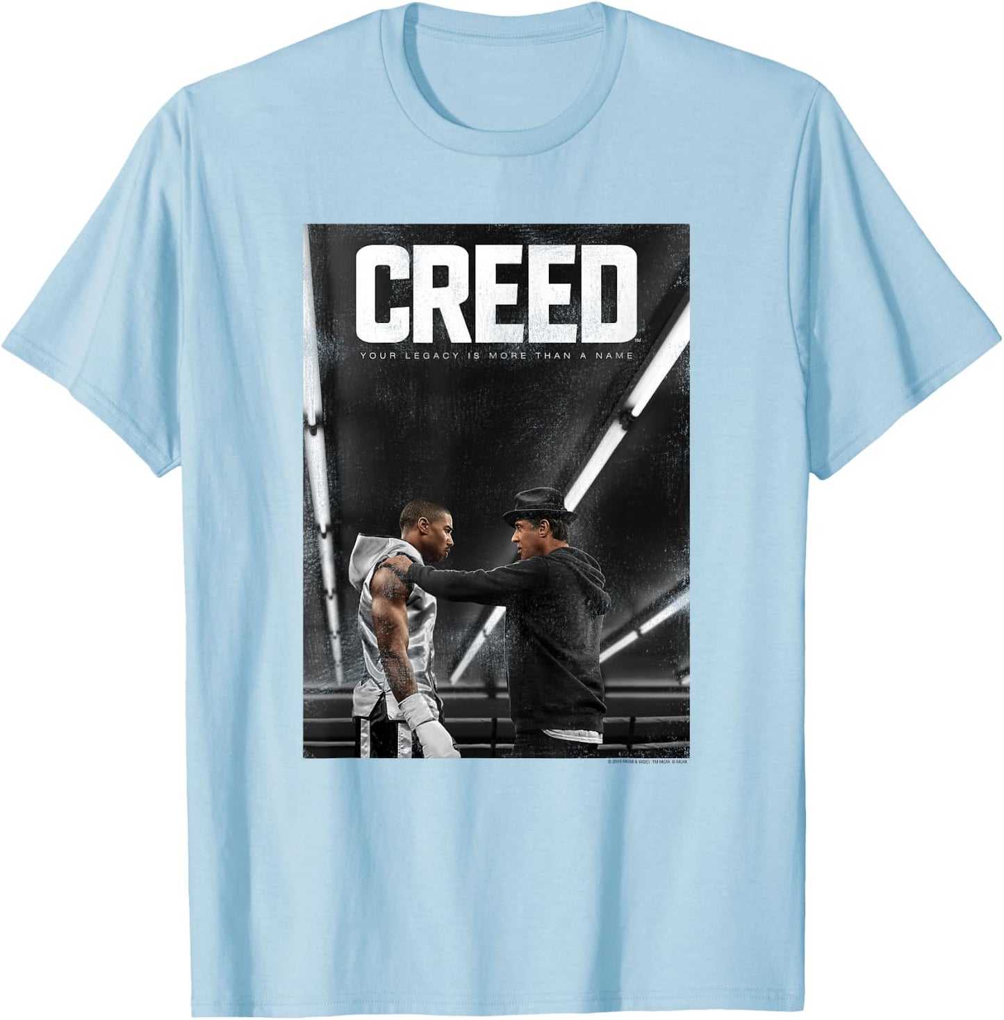 CREED Creed Poster Adult White Small Classic Fit Short Sleeve T-Shirt - T-Shirt | Light Blue