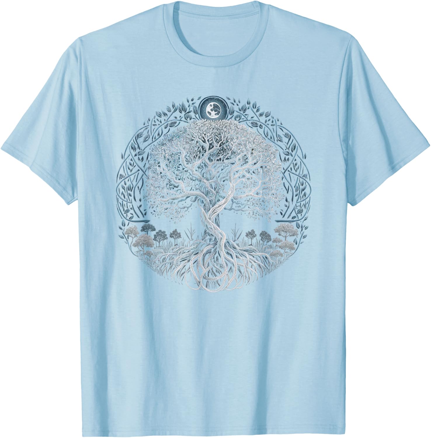 Tree of Life Yggdrasil Viking Midgard Thor Walhalla T-Shirt - T-Shirt | Light Blue