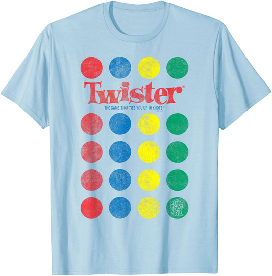 Twister Unfold The Mat The Game That Ties You Up In Knots T-Shirt - T-Shirt | Light Blue