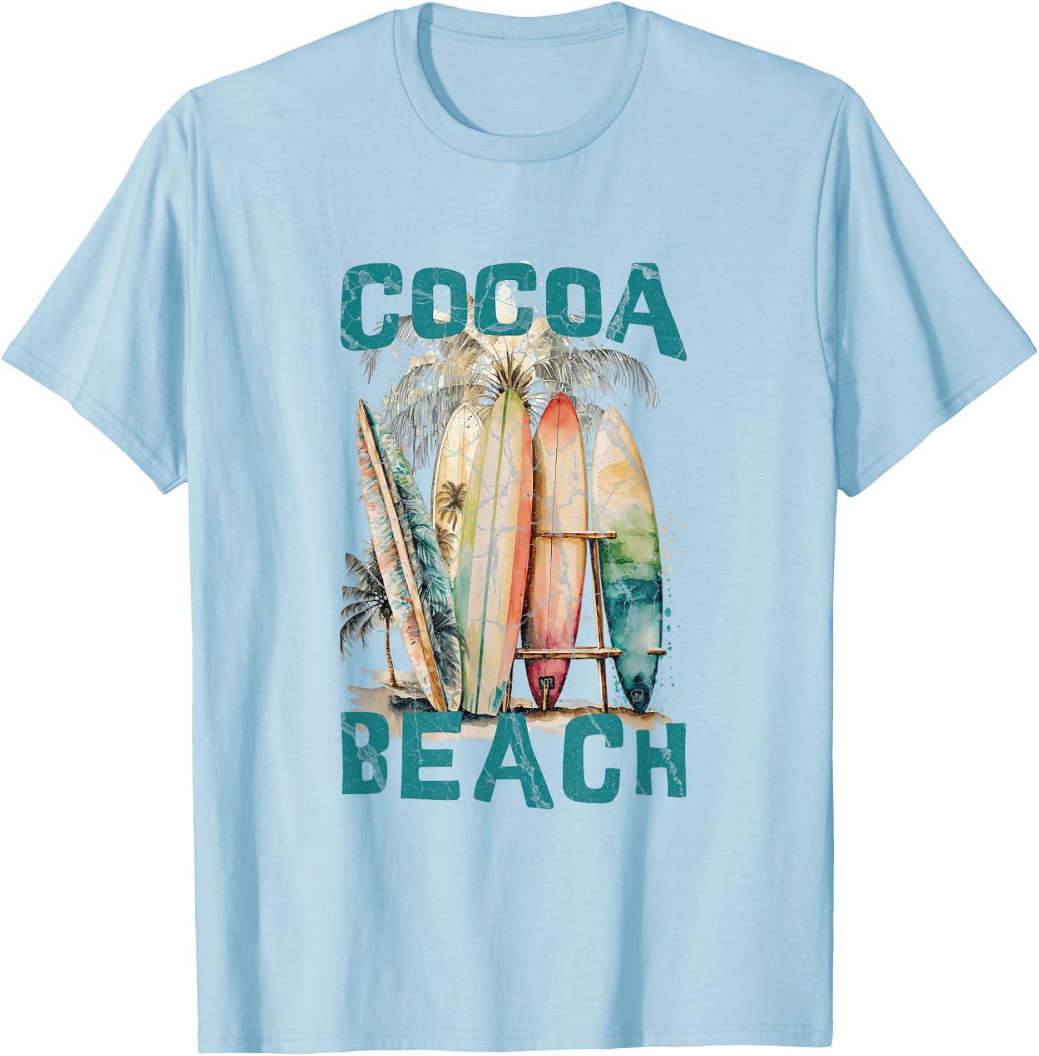Cocoa Beach Florida T-Shirt - T-Shirt | Light Blue