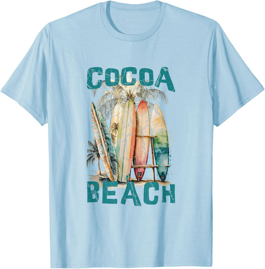 Cocoa Beach Florida T-Shirt - T-Shirt | Light Blue