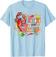 Feisty & Spicy Crawfish Boil Crawfish Lover Cajun Groovy T-Shirt - T-Shirt | Light Blue