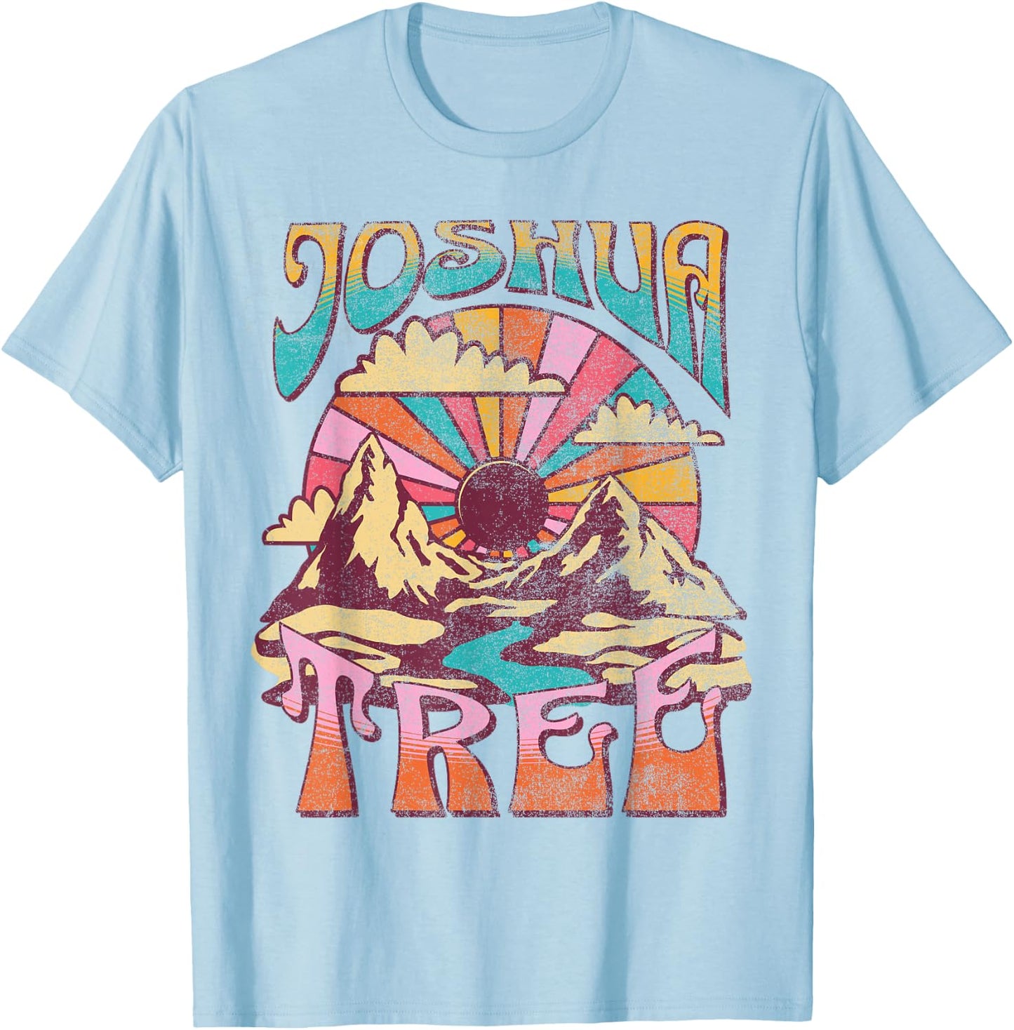 Joshua Tree California Nature Hiking Mountains Outdoors T-Shirt - T-Shirt | Light Blue