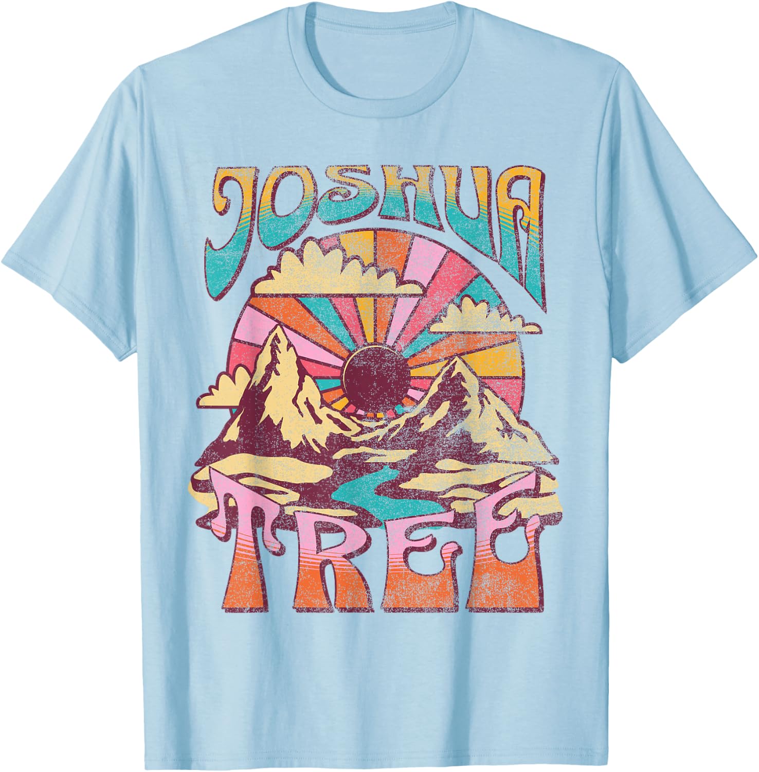 Joshua Tree California Nature Hiking Mountains Outdoors T-Shirt - T-Shirt | Light Blue