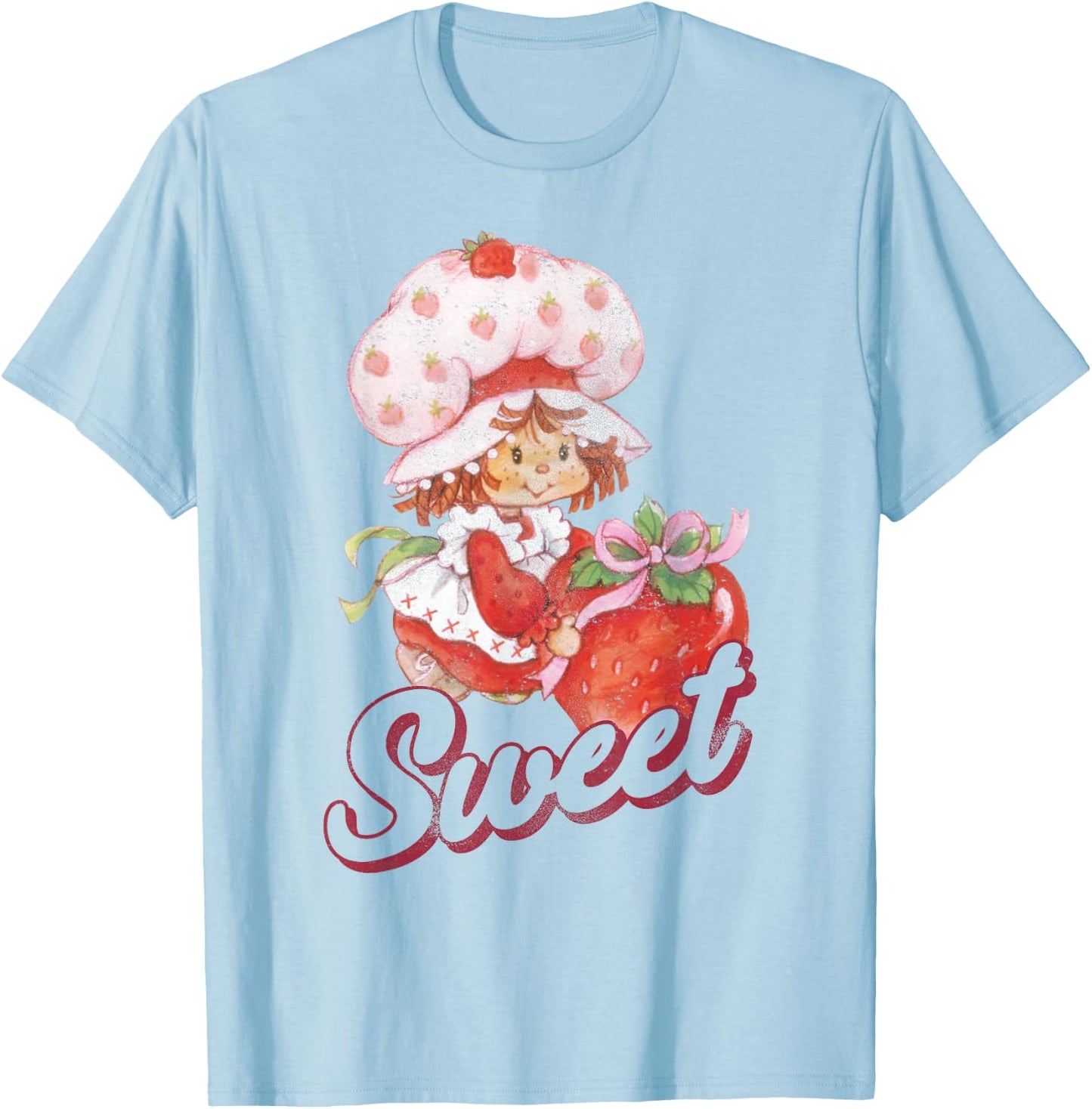 Strawberry Shortcake Vintage Sweet Portrait T-Shirt - T-Shirt | Light Blue