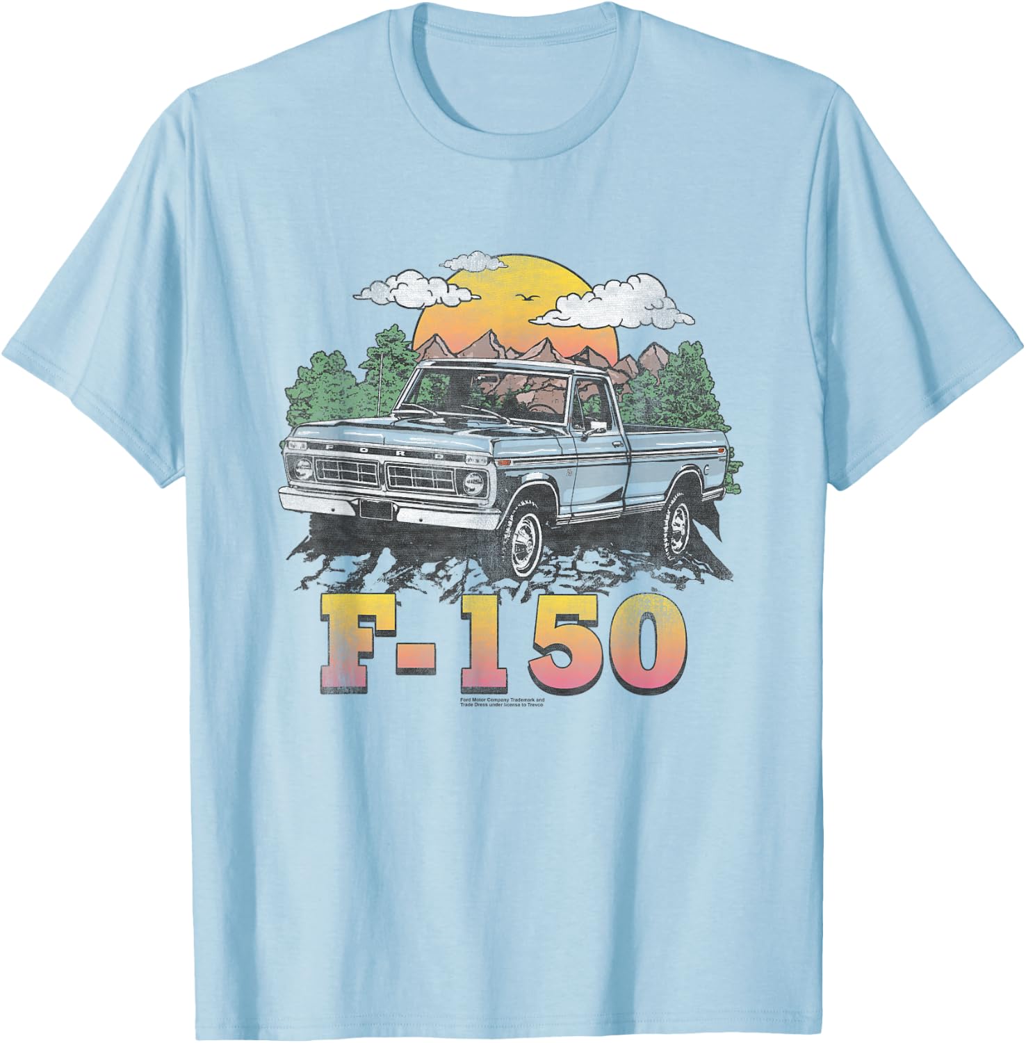 Ford Trucks F150 Mountain Ride T-Shirt - T-Shirt | Light Blue