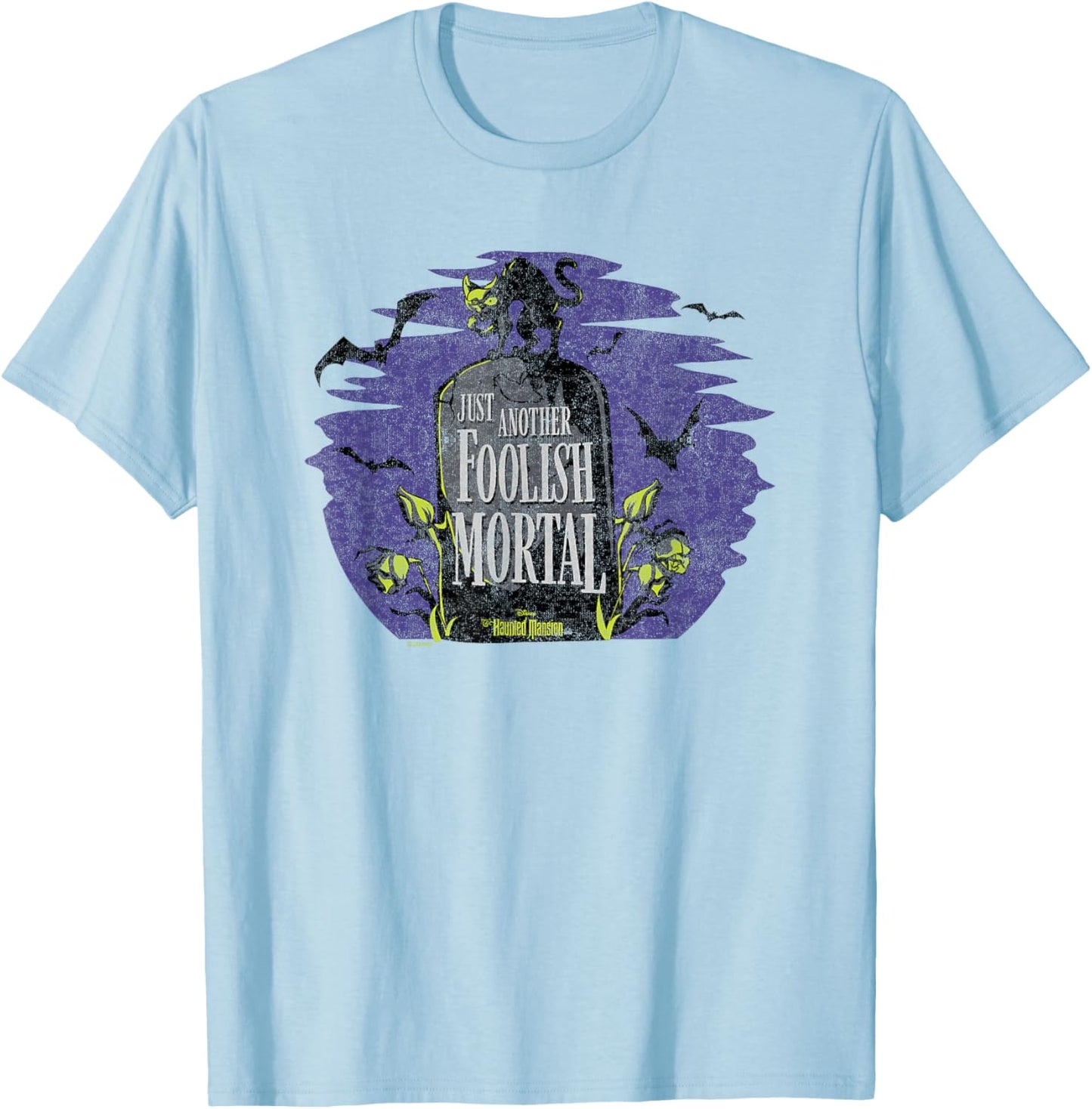 Haunted Mansion Parks Attraction - Another Foolish Mortal T-Shirt - T-Shirt | Light Blue