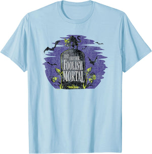 Haunted Mansion Parks Attraction - Another Foolish Mortal T-Shirt - T-Shirt | Light Blue