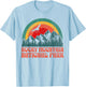 Rocky Mountain National Park Colorado USA Outdoor Women's Retro Yellow Modern Short Sleeve , Small T-Shirt - T-Shirt | Light Blue