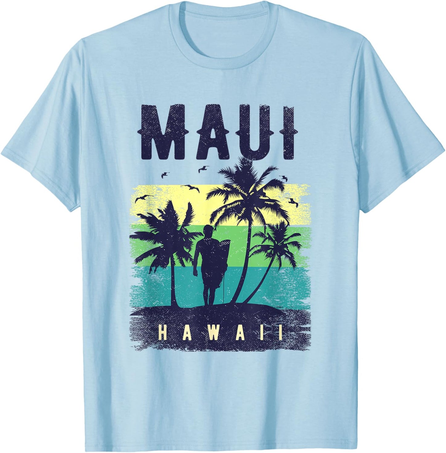 Maui Hawaii Shirt Maui Surfer Women Maui T-Shirt - T-Shirt | Light Blue