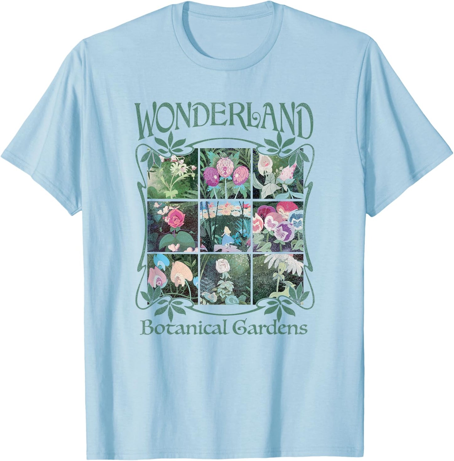 Disney Alice in Wonderland Botanical Gardens T-Shirt - T-Shirt | Light Blue