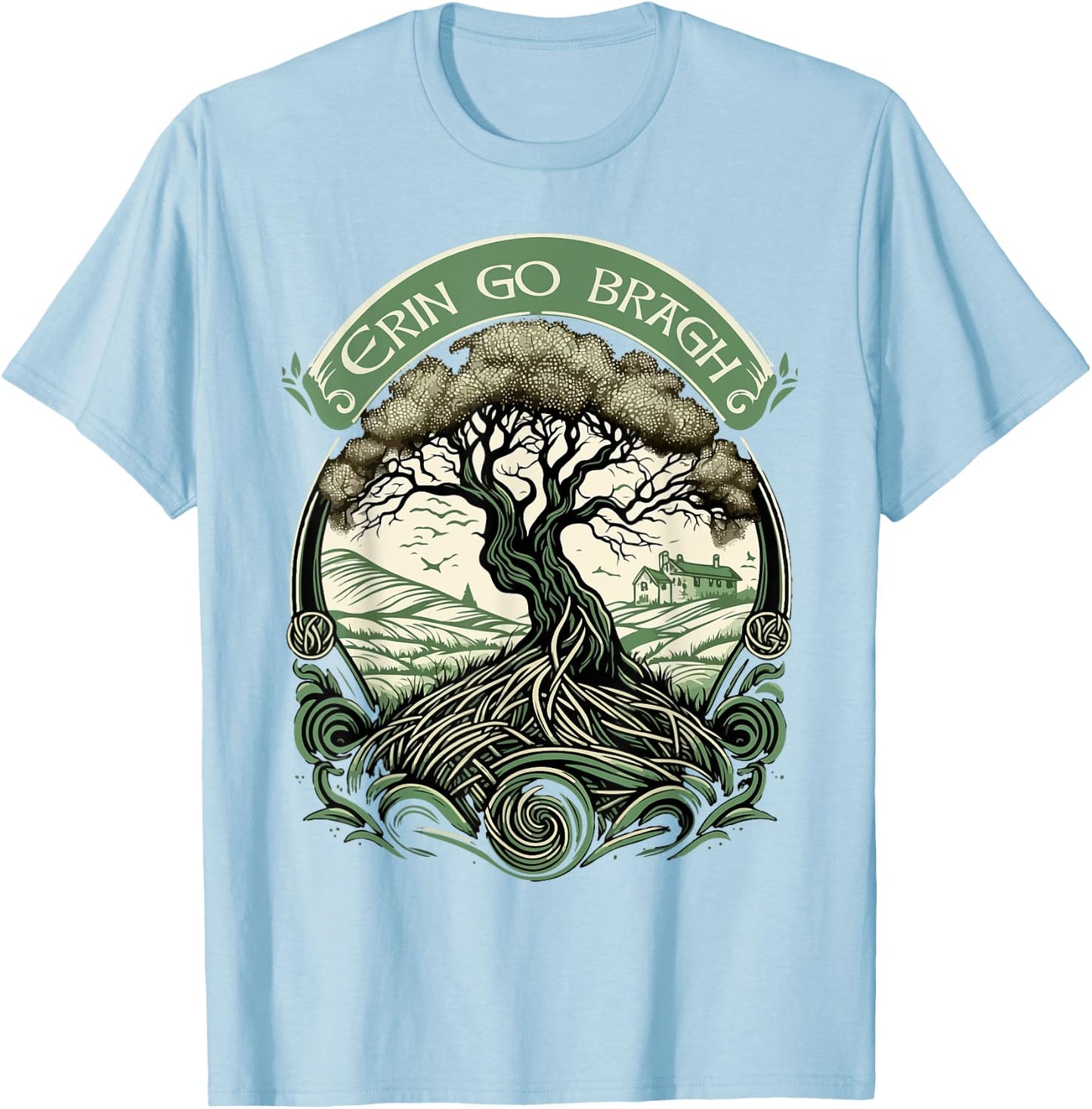 St Patricks Day Irish Pride Apparel | Erin go bragh T-Shirt - T-Shirt | Light Blue