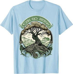 St Patricks Day Irish Pride Apparel | Erin go bragh T-Shirt - T-Shirt | Light Blue