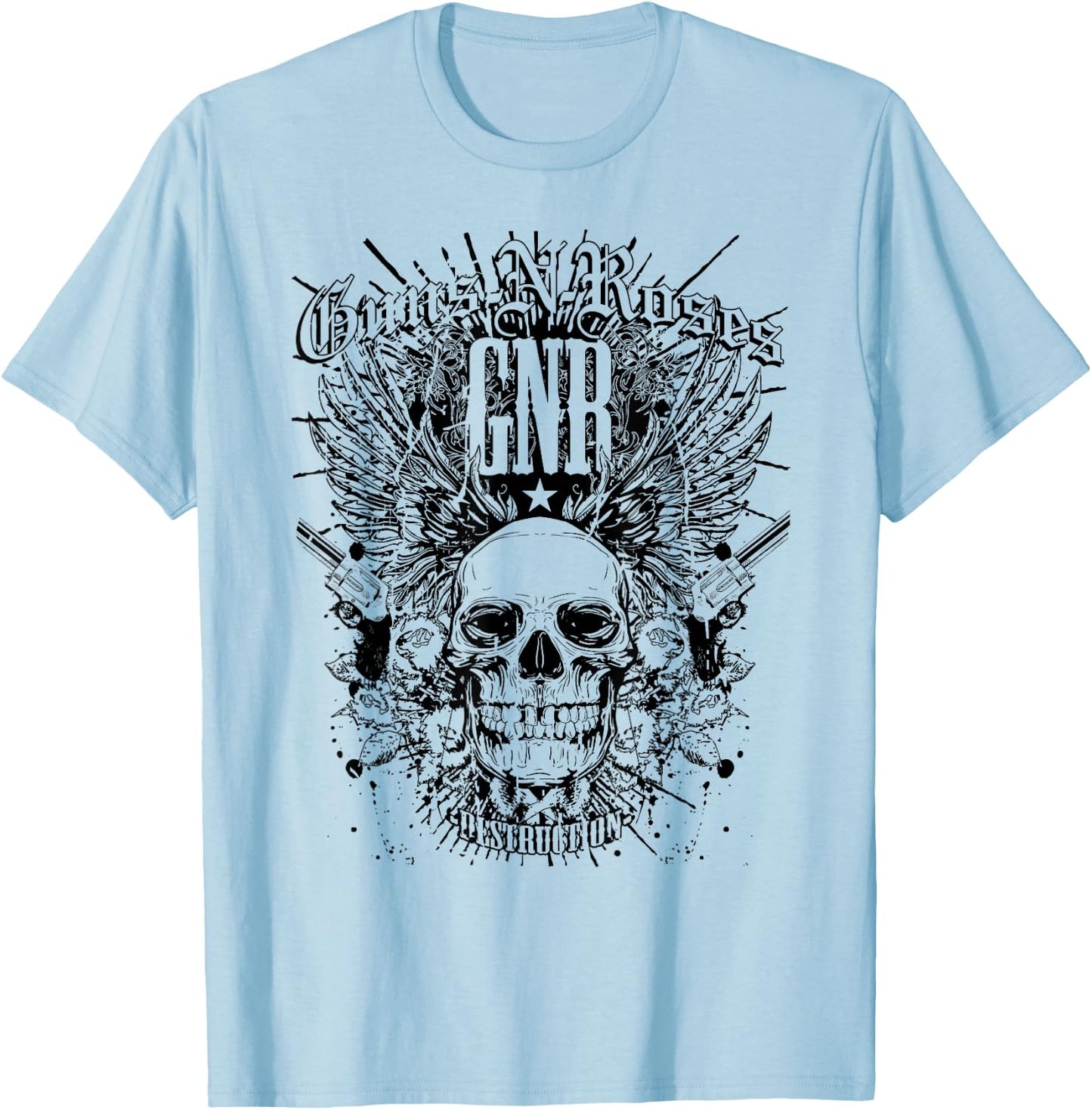 Guns N' Roses Official Destruction T-Shirt - T-Shirt | Light Blue