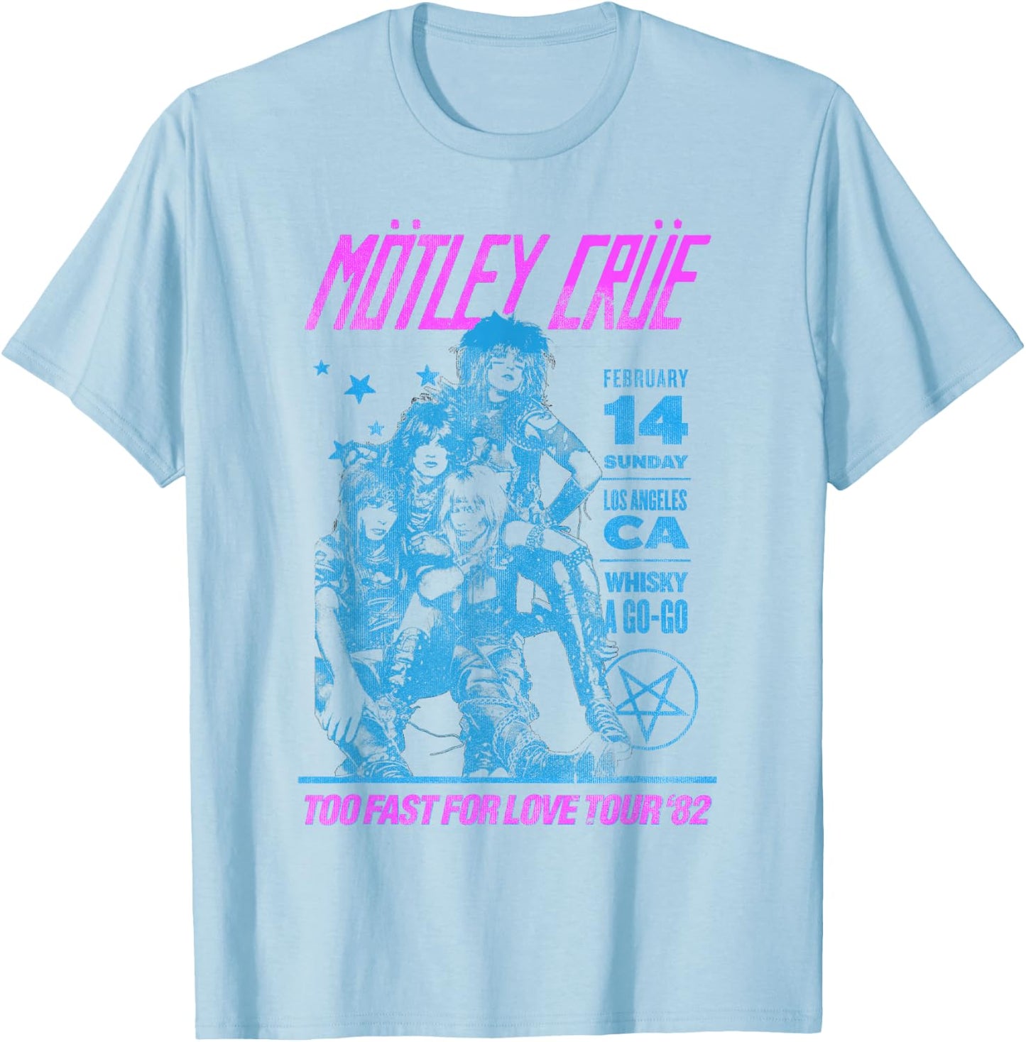 Mötley Crüe – Vintage Whisky Rework on White T-Shirt - T-Shirt | Light Blue