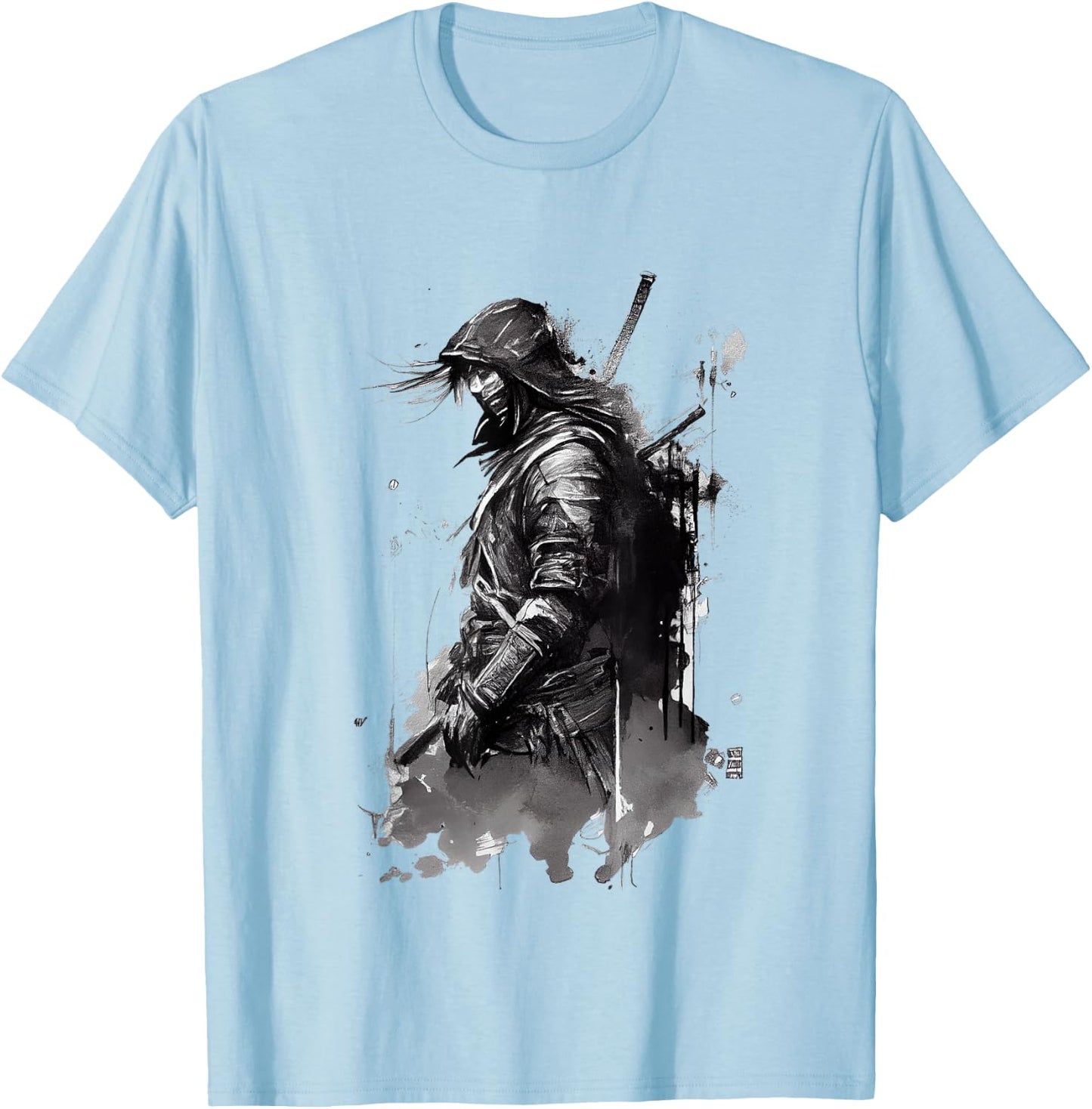 Ronin Samurai Warrior T-Shirt - T-Shirt | Light Blue