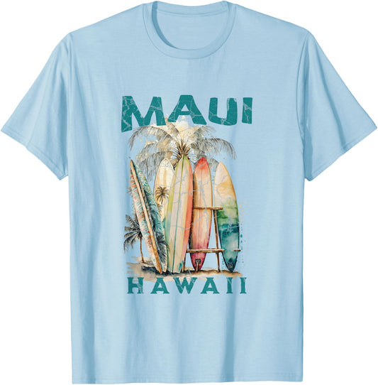 Maui Hawaii T-Shirt - T-Shirt | Light Blue