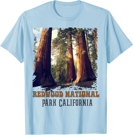 Redwoods Humboldt State Park Redwoods California T-Shirt - T-Shirt | Light Blue