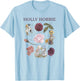 Holly Hobbie Text Book Charming Floral Portrait T-Shirt - T-Shirt | Light Blue