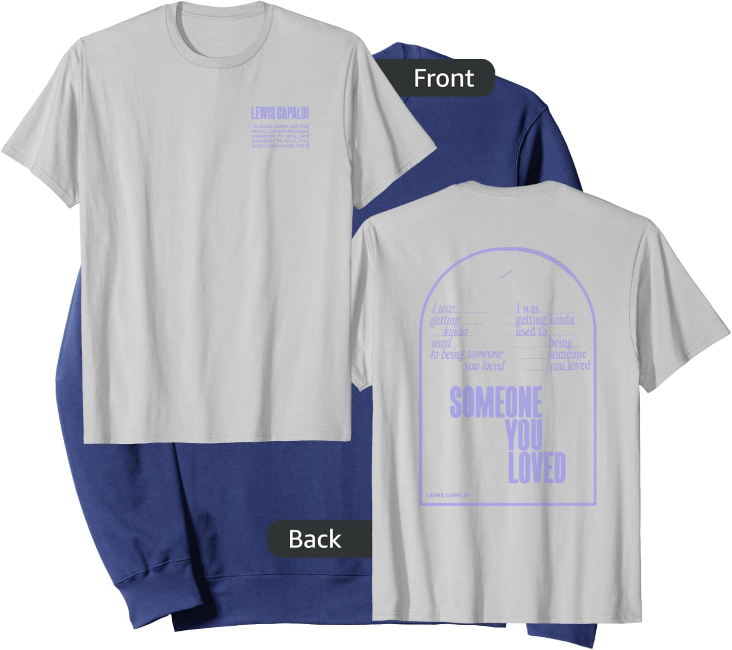 Lewis Capaldi – Slogan Arch On Color Sweatshirt - Sweatshirt | Navy
