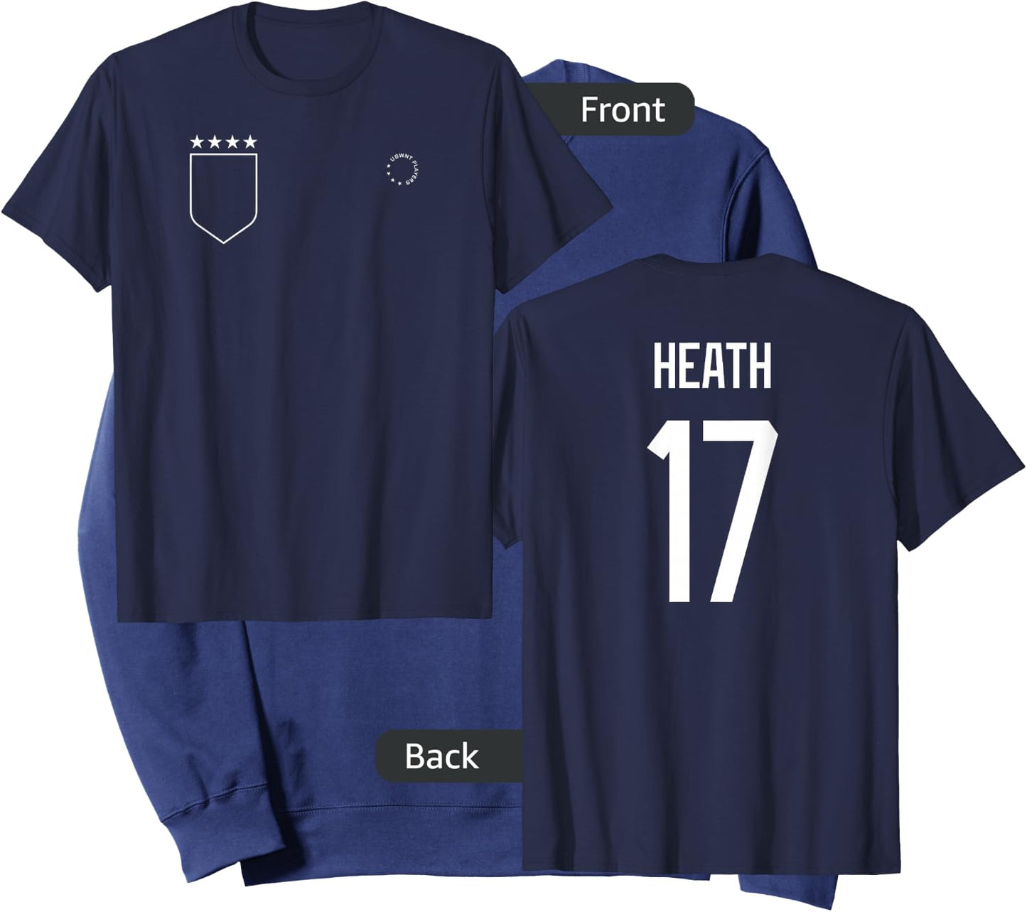 Tobin Heath: Name & Number on Back - USWNT Soccer Sweatshirt - Sweatshirt | Navy