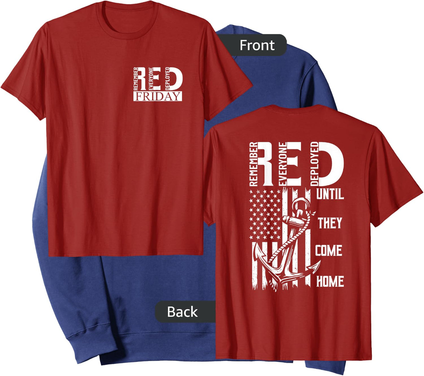 On Fridays We Wear Red Soldiers Veterans Day and Friday RED Sweatshirt - Sweatshirt | Navy