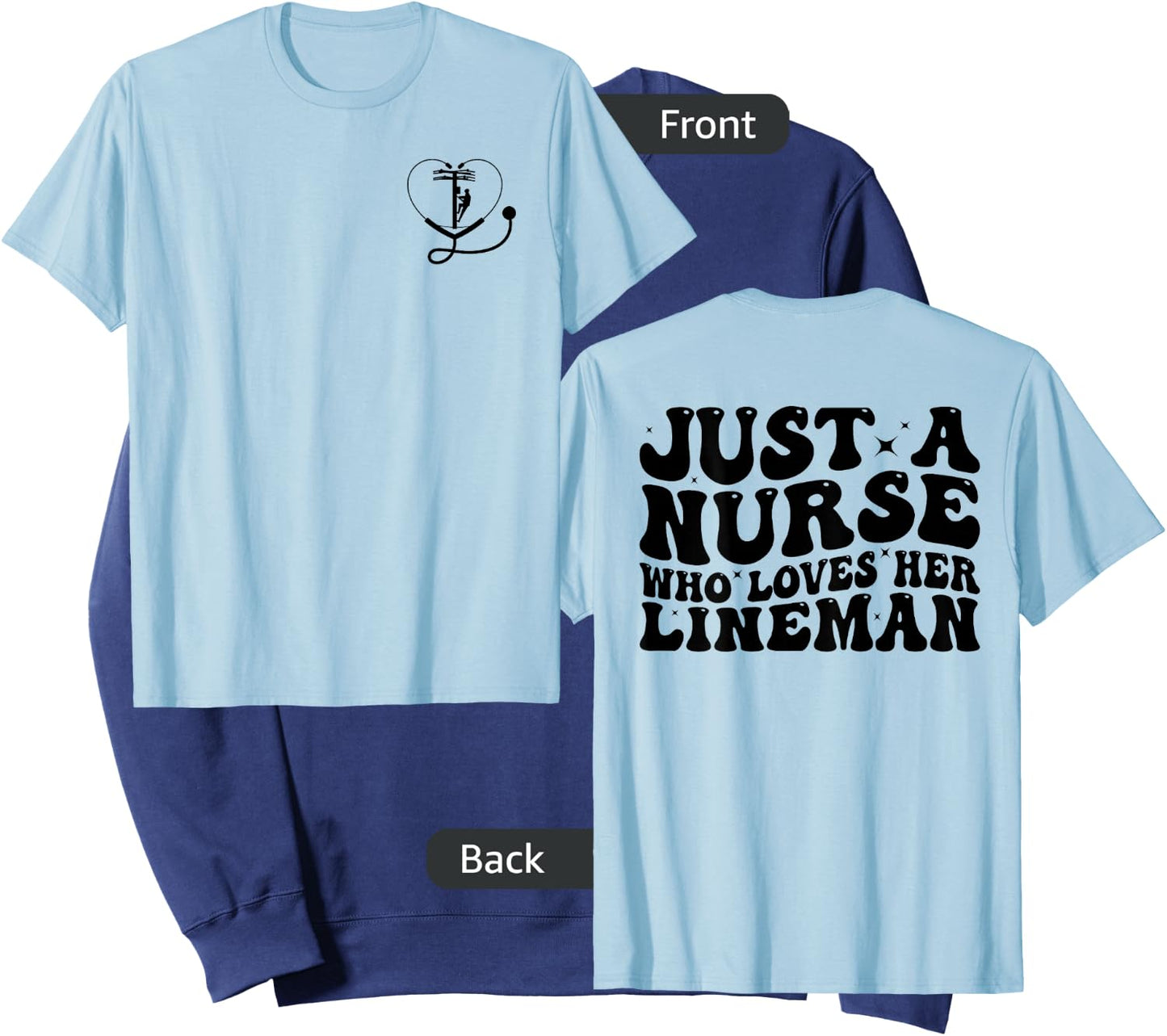 Lineman Wife Just a Nurse Who Loves Her Lineman Cool Nurse Sweatshirt - Sweatshirt | Navy
