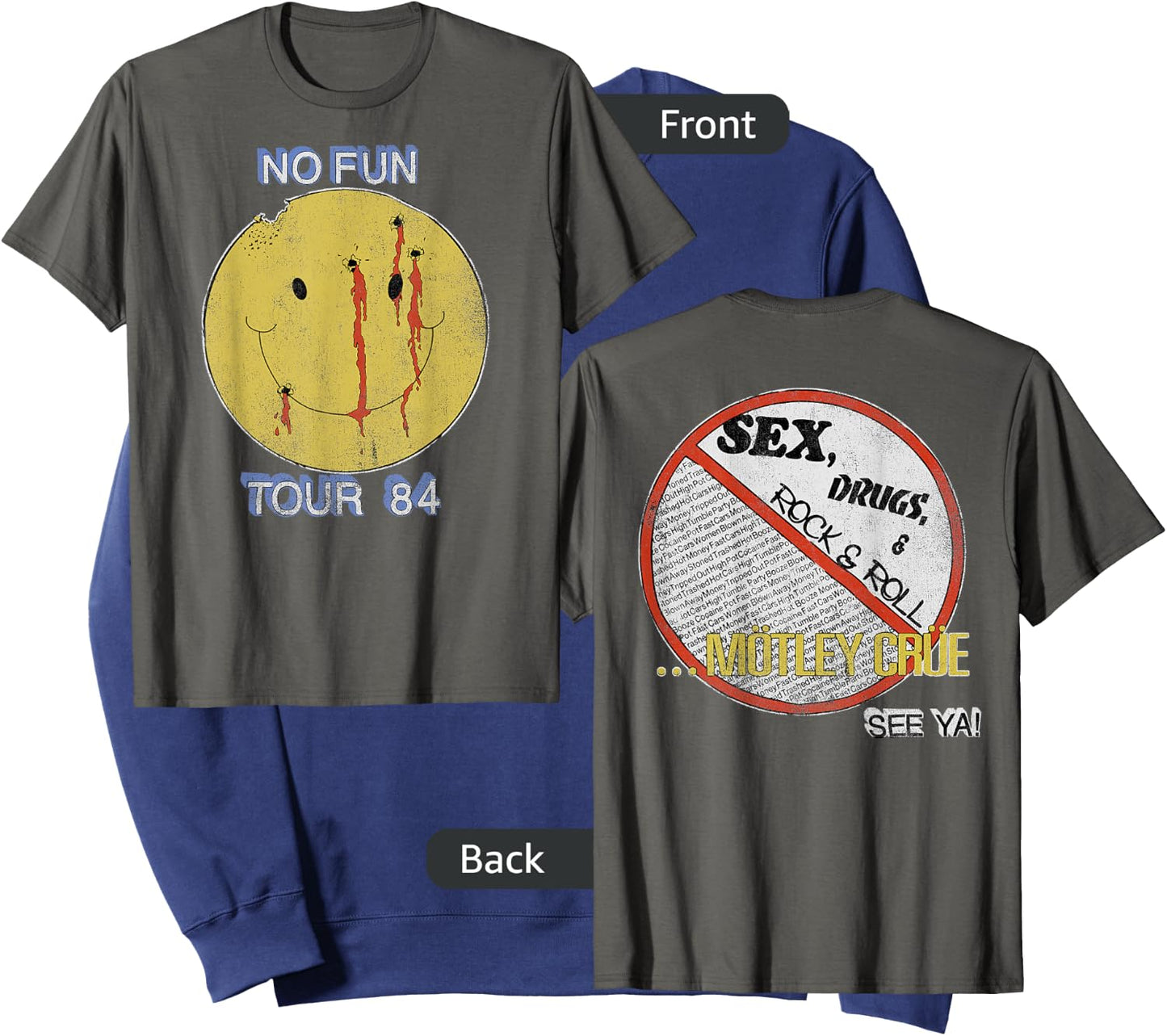Mötley Crüe – No Fun on Asphalt Sweatshirt - Sweatshirt | Navy