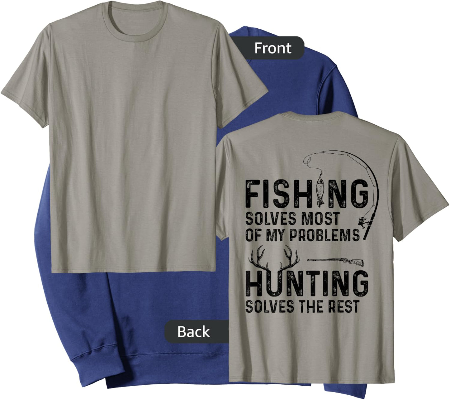 Fishing solves most of my problems ( On Back ) Sweatshirt - Sweatshirt | Navy