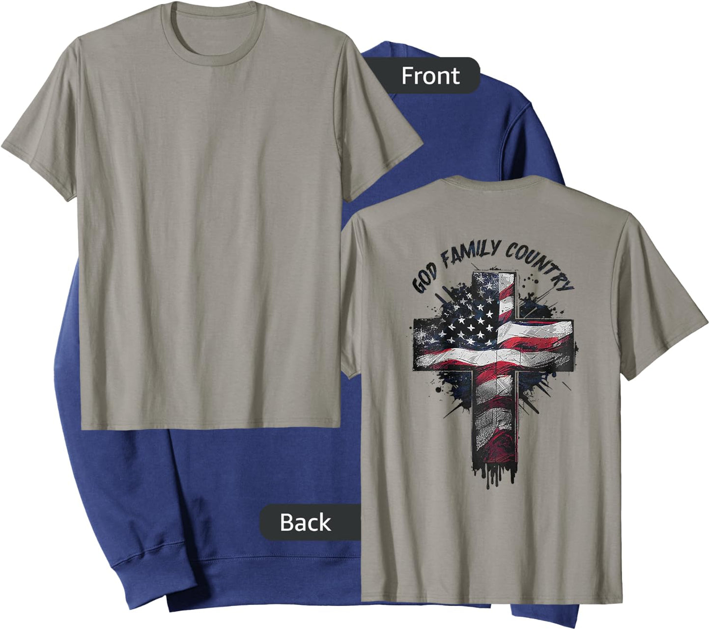 God Family Country (on back) Sweatshirt - Sweatshirt | Navy