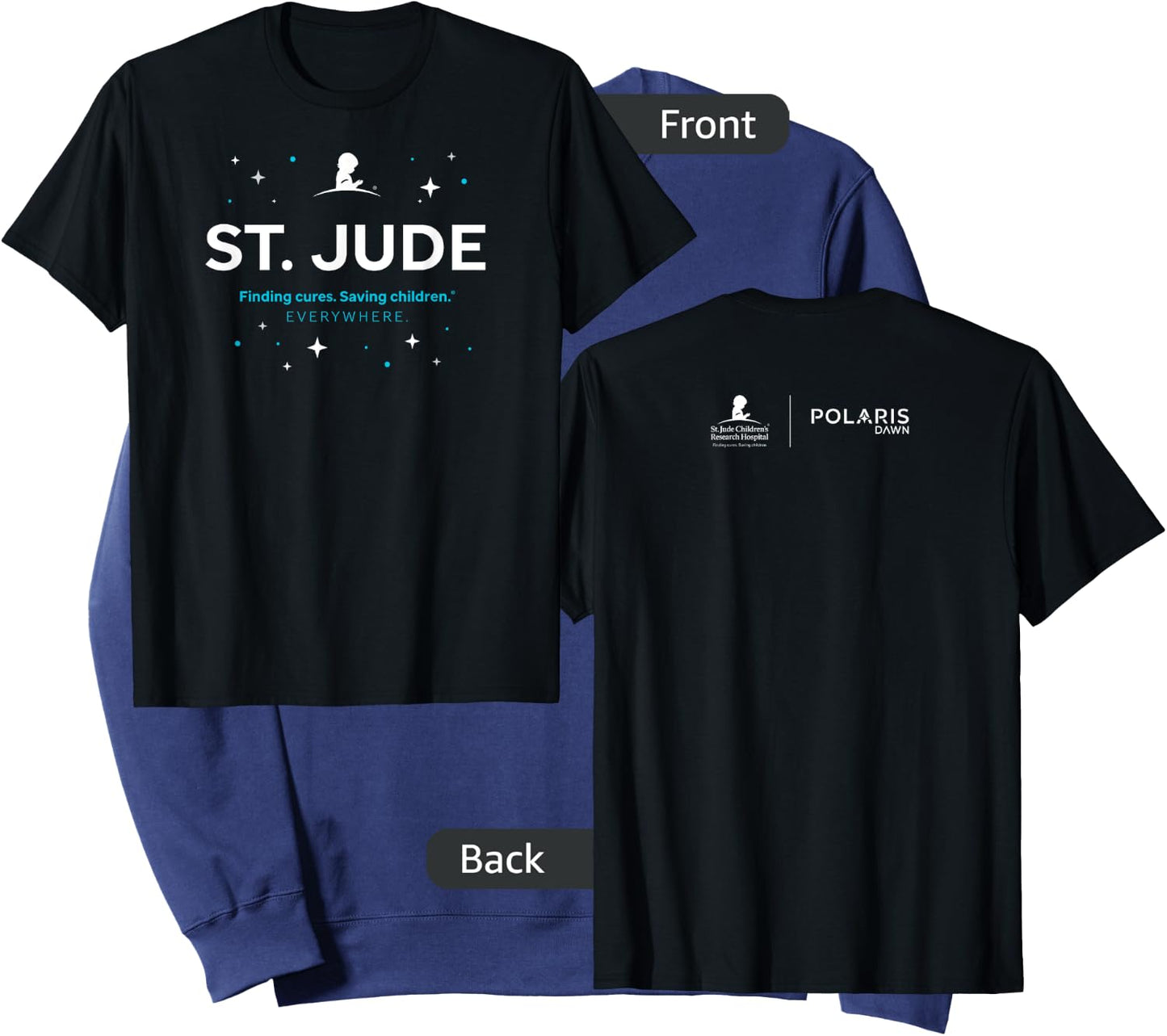 St. Jude "Finding Cures. Saving Children. EVERYWHERE" Stars Sweatshirt - Sweatshirt | Navy