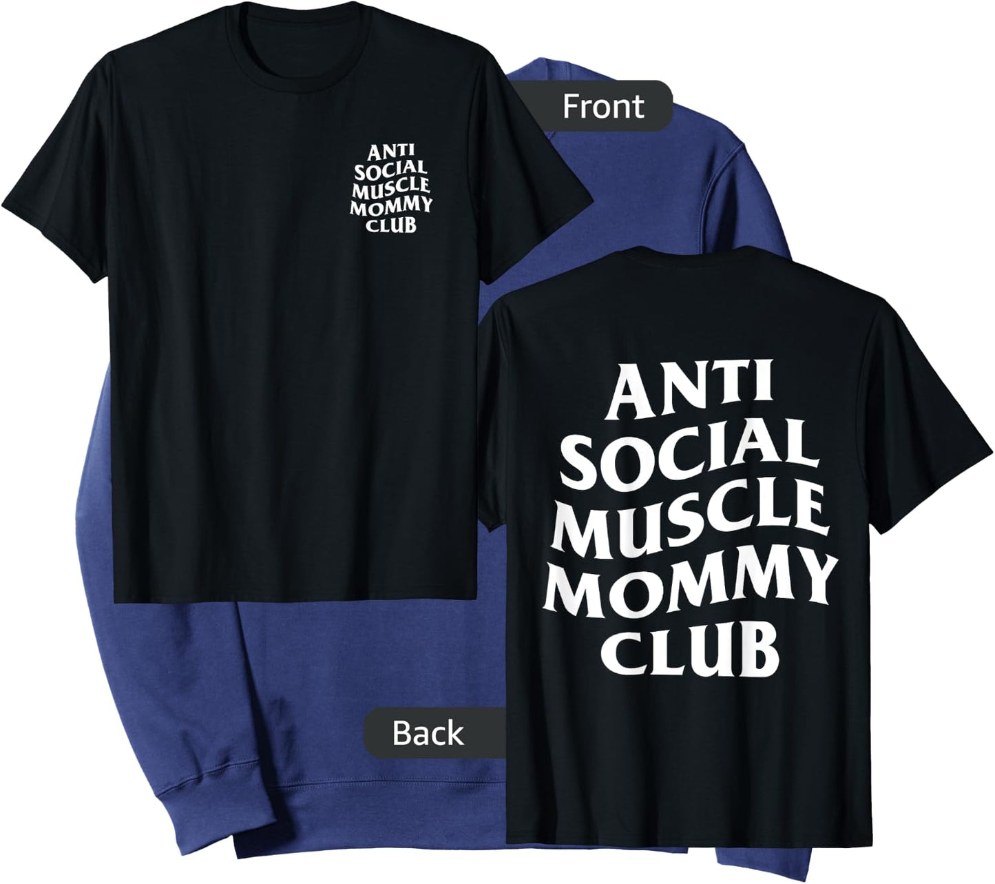Anti Social Muscle Mommy Club Sweatshirt - Sweatshirt | Navy