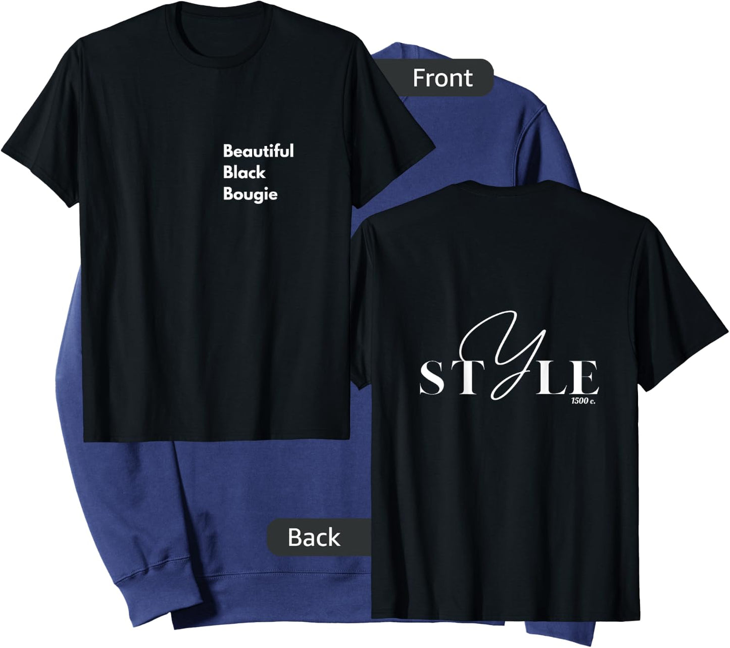 Beautiful Black Bougie Sweatshirt - Sweatshirt | Navy