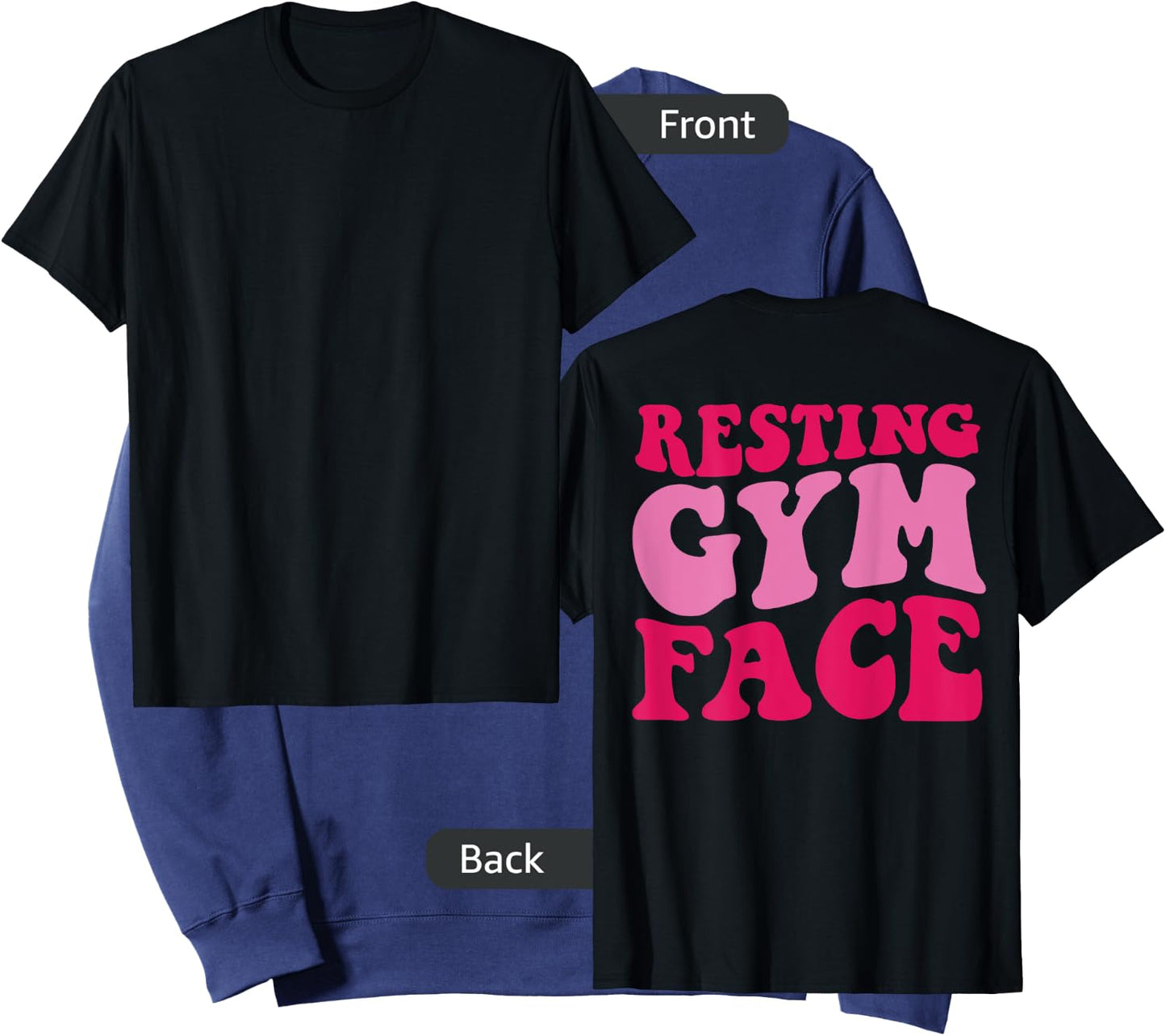 Resting Gym Face on back Sweatshirt - Sweatshirt | Navy