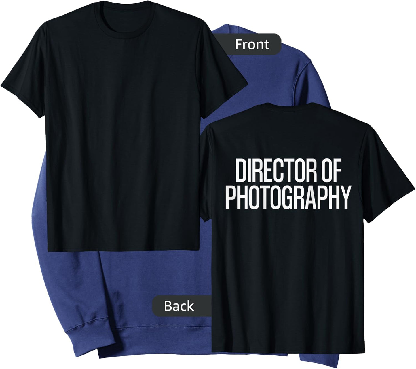 Bold Director of Photography Text PRINT ON BACK | Film Crew Sweatshirt - Sweatshirt | Navy