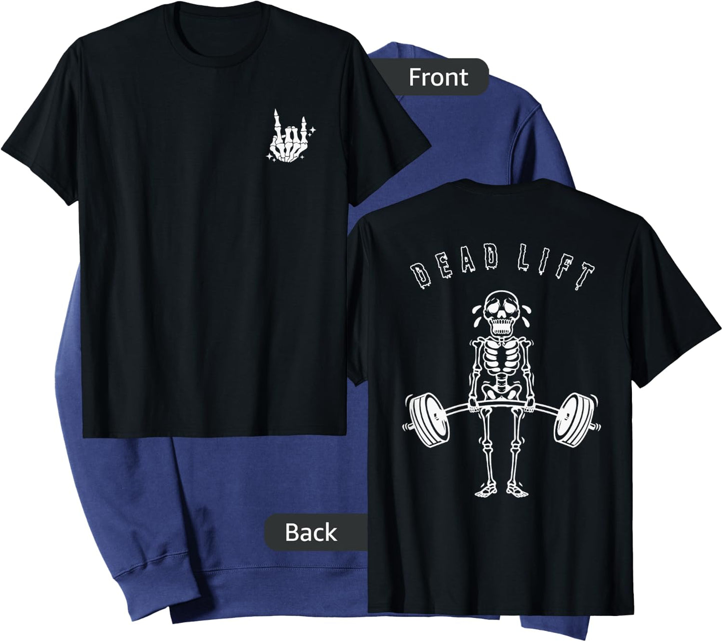 TheGodsEnvyUs Men's Halloween Skeleton Graphic Gym , Black, Small Sweatshirt - Sweatshirt | Navy