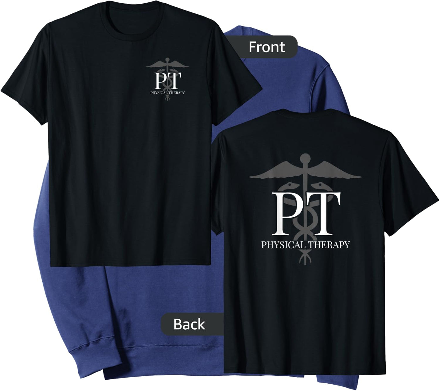 Physical Therapy - PT - Front / Back - Physical Therapist Sweatshirt - Sweatshirt | Navy